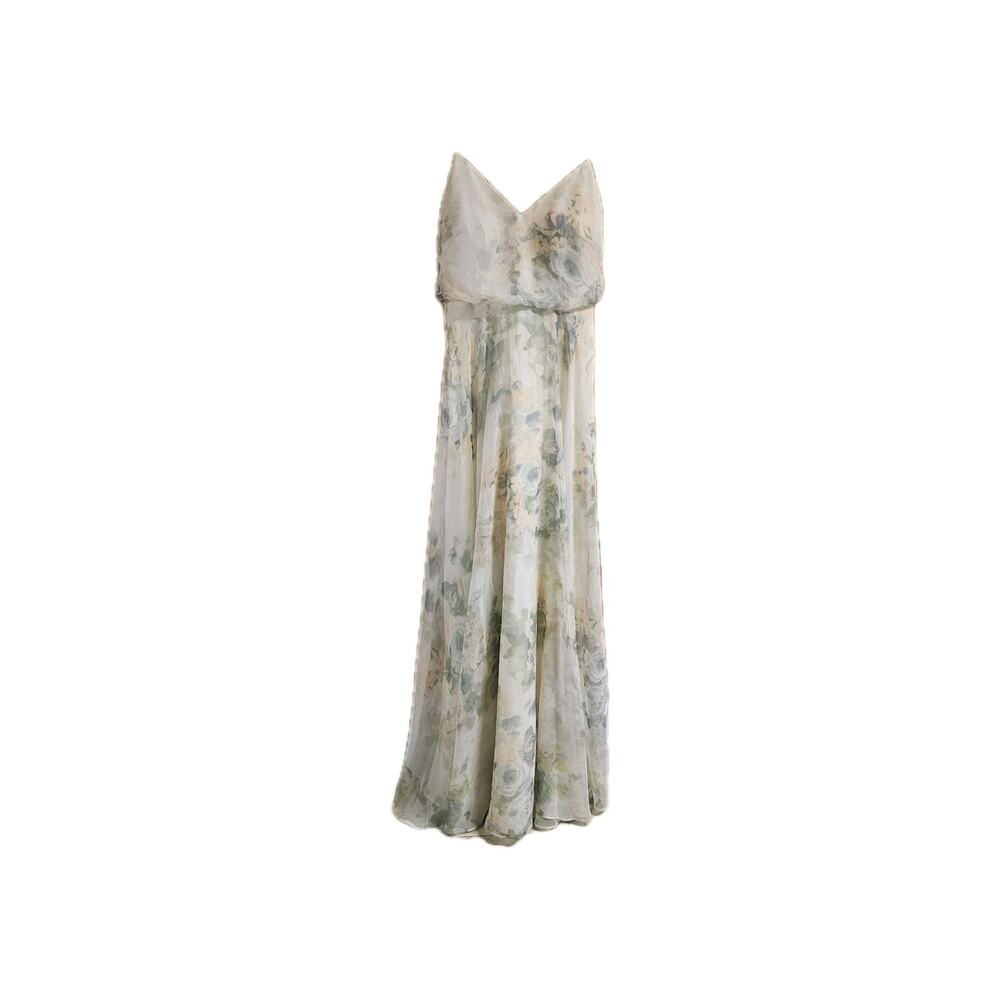 Jenny Yoo Collection Inesse Floral Maxi Dress, Size 4 Green Prom Homecoming - Picture 2 of 9